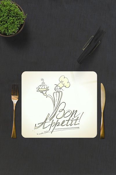 Decorita Set of 2| Glass Plate - Breakfast Plate - Cake Plate| Bon Appetit -chef| 29cm X 34cm