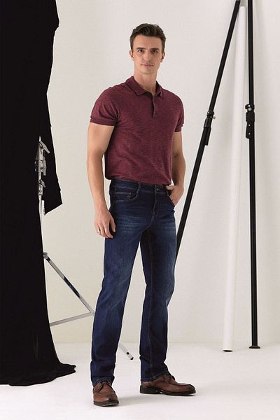 Pantamo Jeans Мъжки дънки Pantamo в тъмносин цвят, прави, стандартни