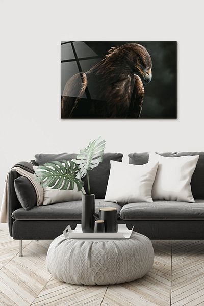 Decorita Ζώα |   Τραπέζι από γυαλί |   Γεράκι |   40 εκ. Χ 60 εκ