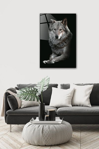 Decorita Animals| Glass Table| Wolf| 40cm X 60cm