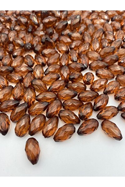 Hedef Bijuteri خرز أكريليك موديل قطرة بنية، خرز لصنع المجوهرات (50 جرام، ~ 45...