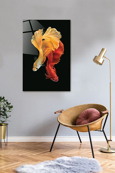 Decorita Animals| Glass Table| Fish| 40cm X 60cm