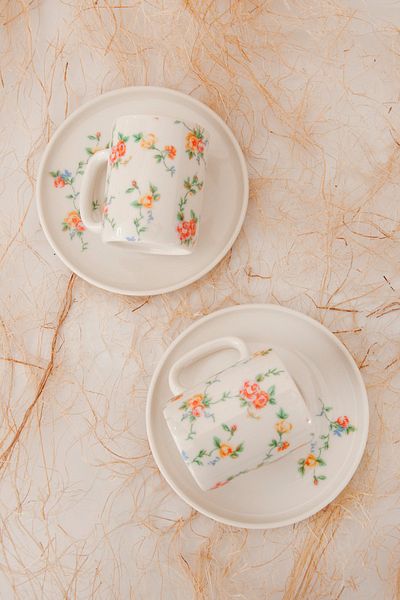 Bursa Porselen Dekor Verbena Coffee Cup Set for Two