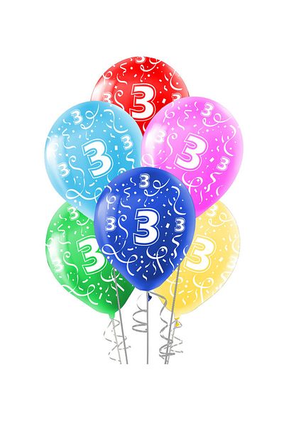 Kazanabil 20's 3 Year Old Printed Party Balloon Mixed Color
