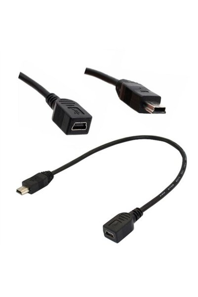 KEEPRO Ti-Mesh Mini USB 5 Pin Female - Male Extension Cable - 25cm