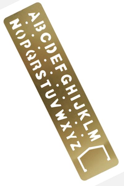 Artscholar Brass Alphabet Lettering Template Single Lettering Size:8mm