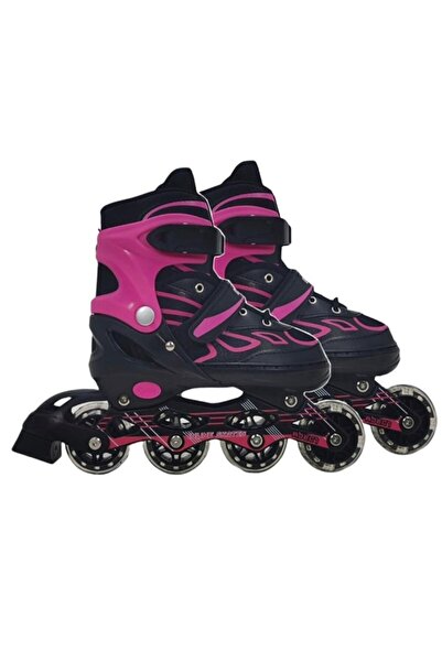 E-LİFE HOME Işıklı Silikon Teker Numara Ayarlanabilir Alüminyum Gövde Çocuk A...