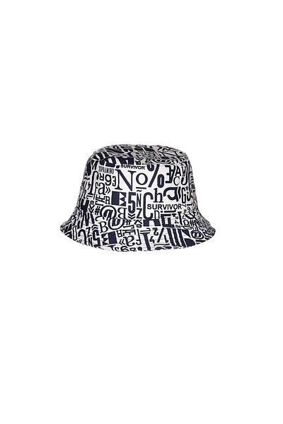 Fonem Unisex 100% Cotton Paris Hat Fo 7066 Navy Blue-white