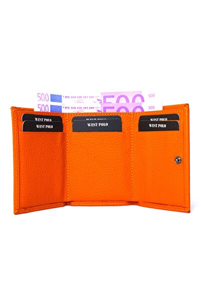 Westpolo Unisex Mini Genuine Leather Wallet Card Holder