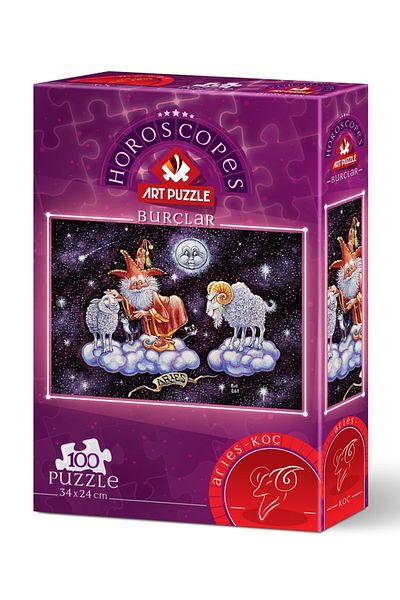 Art Puzzle 100 Piece Aries Horoscope Puzzle