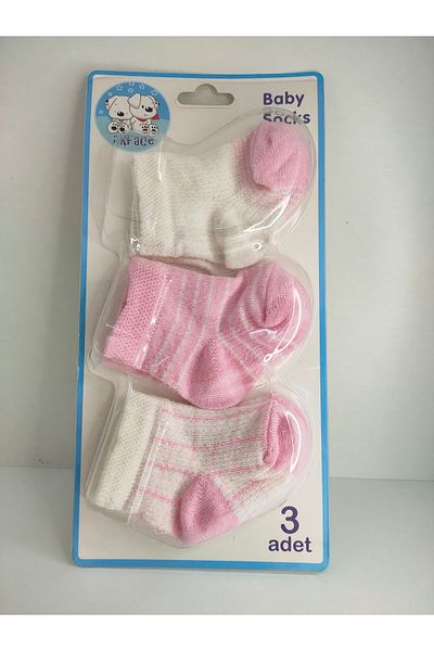 Akface Patterned Cotton Girl 0-6 Months Newborn Baby Socks