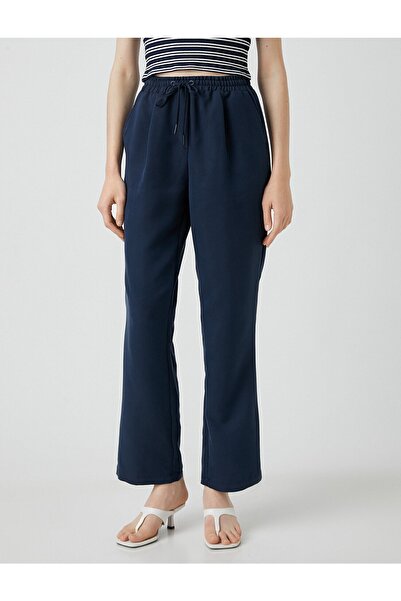 Koton Bol Paça Pantolon Cepli Beli Bağlamalı