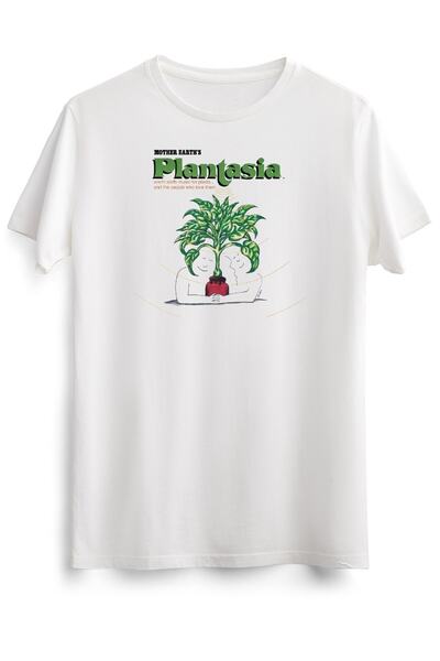 GreenMint تي شيرت أبيض للجنسين بلانتاسيا أساسي