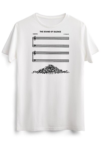 GreenMint Tricou alb unisex - The Sound Of Silence Music SheetsClassic