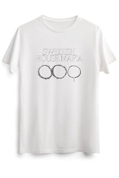 GreenMint تي شيرت أبيض للجنسين سويديش هاوس مافيا إيسنشيال كلاسيك