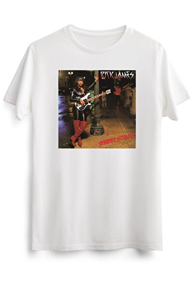 GreenMint تي شيرت أبيض للجنسين ألبوم ريك جيمس الكلاسيكي