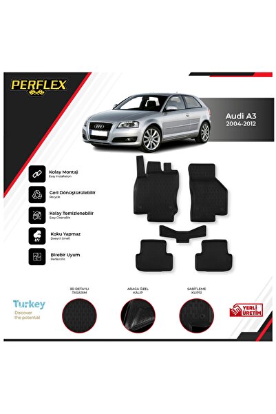 PERFLEX Audı A3 2004-2012 Araca Özel 3d Havuzlu Paspas