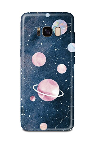 PERAX Samsung Galaxy S8 Lacivert Galaksi Baskılı Telefon Kılıfı Samsungs8-000...