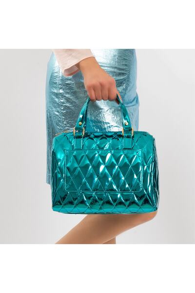 TAKO TASARIM & FİESTA Callısto Kadın Turkuaz ( Rugan Kapitone ) El Ve Kol Çan...