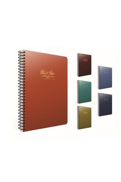 Gıpta Metal Notes 17x24 80 Sheets Unlined Notebook 4 Color Set