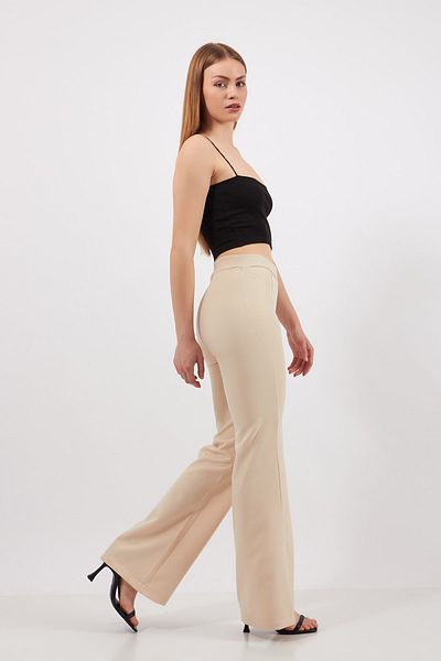 SevdeUgur Pantaloni de damă - pantaloni crem- colectia
