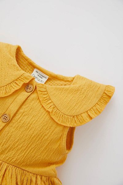 DeFacto Baby Girl Basic Big Collar Sleeveless Dress