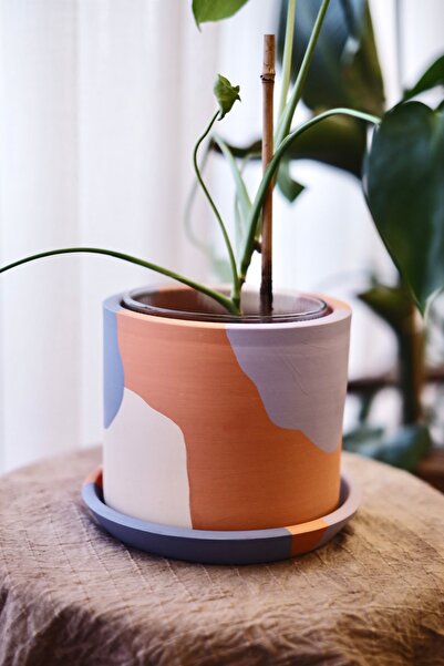 Genel Markalar Terracotta Saksı Lila 13.5x15.5cm Tabak