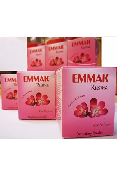 Emmak مسحوق إزالة الشعر برائحة الورد - 3 قطع 80 جرام روسما