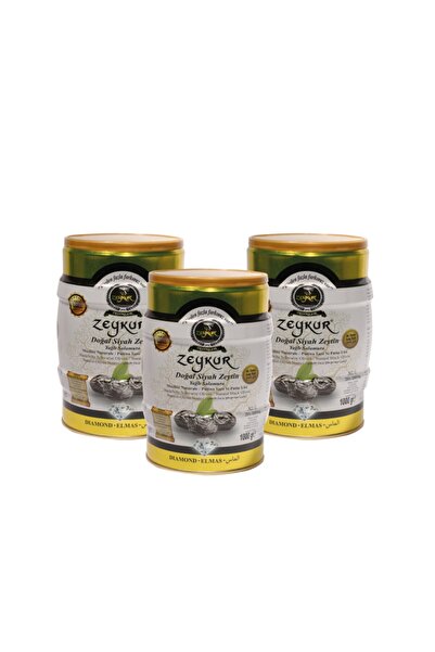 ZEYKUR ZEYTİNLERİ Zeykur Elmas Yağlı Salamura 3 Kg Siyah Zeytin