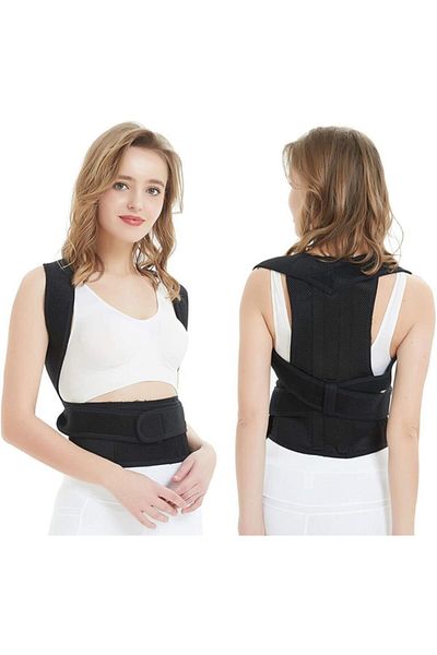 Ankaflex Unisex Μαύρος κορσές όρθιας στάσης με συρματόσχοινο
