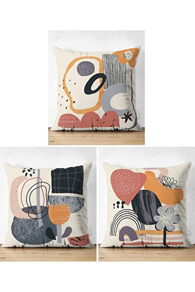 Realhomes Set de huse de pernă cu două fețe, modern, din piele de căprioară, ...