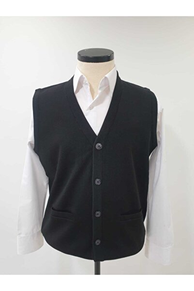 galleria triko Erkek Çelik Örgü Düğmeli Yelek