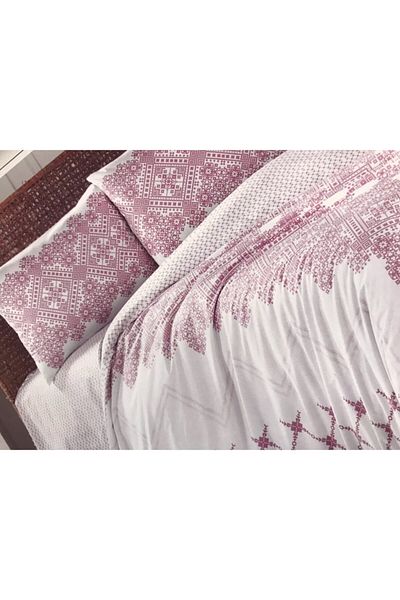 ALTINBAŞAK HOME COLLECTİON Lienzo Dusty Rose Ranforce Double Duvet Cover Set
