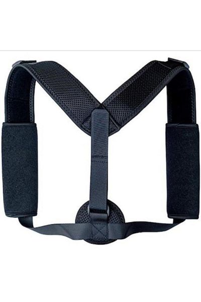 Ankaflex Unisex Μαύρη Όρθια Συσκευή Στήριξης Αντι-καμπούρας Πίσω Κορσέ ώμου
