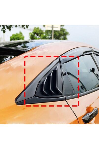 Carmind Honda Civic Fc5 Sedan Kelebek Cam Kaplama Vizörü Piano Black 2016-