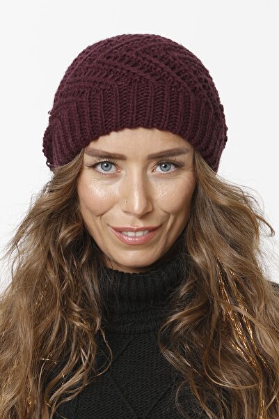 Vemod 36 Astarlı Triko Örgü Bere - Mor