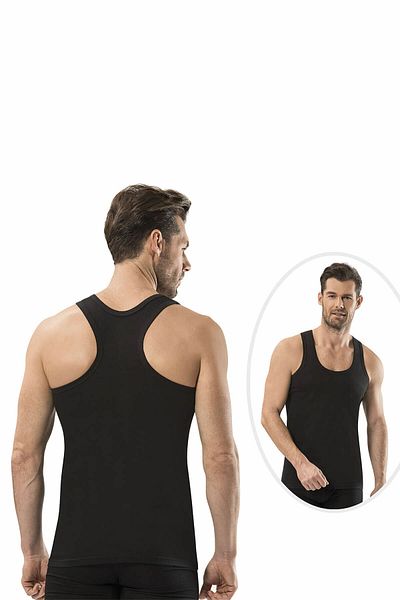 Jiber Men's Black Rambo 5-Piece Tank Top 106