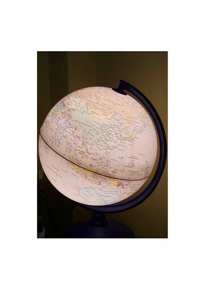 Gürbüz Illuminated Antique Globe 30 cm