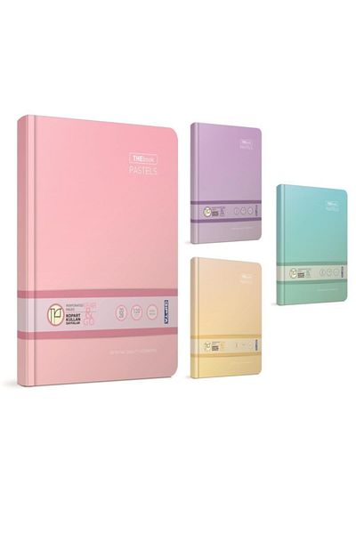 Gıpta Thebook Pastels Rope Stitched Hard Cover Notepad 17x24cm 160 Sheets Checkered (Pack of 2) 3049