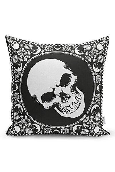 Realhomes Kuru Kafa Motifli Dijtal Baskılı Modern Yastık Kırlent Kılıfı