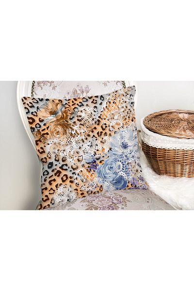 Realhomes Husă de pernă cu imprimare digitală cu motiv leopard