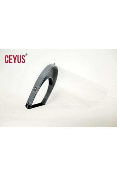 Ceyus واقي الوجه الطبي باللون الرمادي - واقي الوجه مع تعديل زاوية ومضاد للضباب