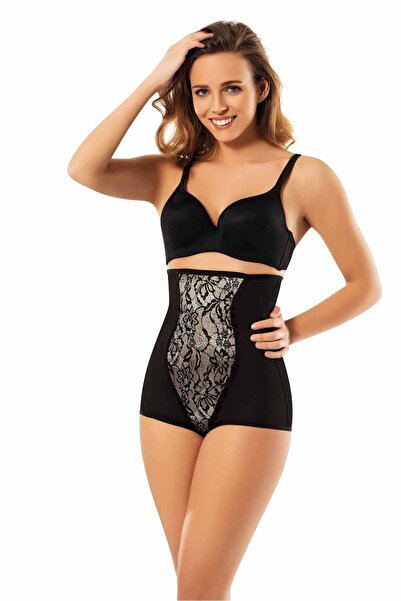Letti by Şalcı Dantelli Mideli Sıkılaştırıcı Slip Korse Bej