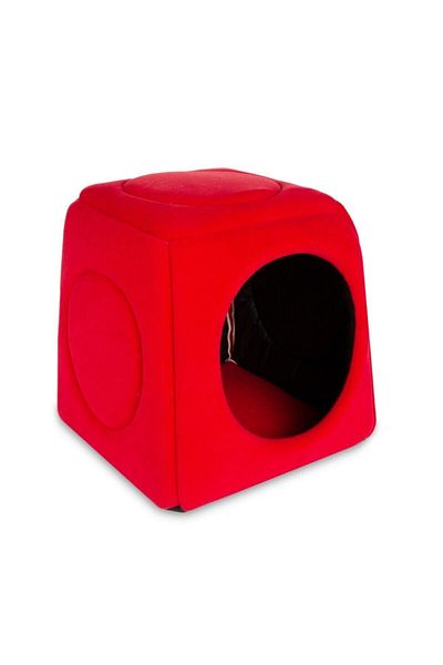 CatHouse Nerotex Red Three-Function Washable Cat Bed 40x40 cm