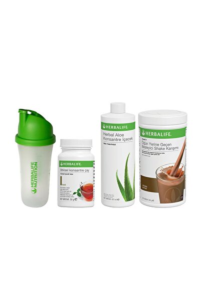 Herbalife Başlangıç Seti 5 (1 Çikolatalı Shake + Klasik 50gr Çay + Aloe + Hed...
