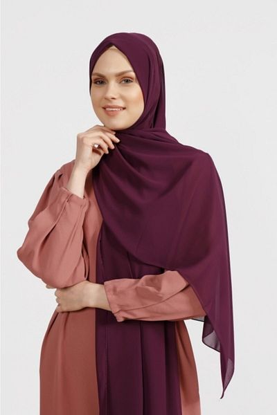 Differenza Şal şifon creponat prune