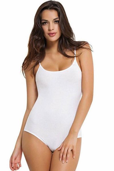 Momslab Women's White Thin Strap Stud Body