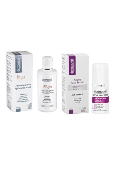 Dermoskin Bb Lekeli Ciltlere Özel Aydınlatıcı Tonik 200ml + Active Face Serum 15ml Avantaj Paket
