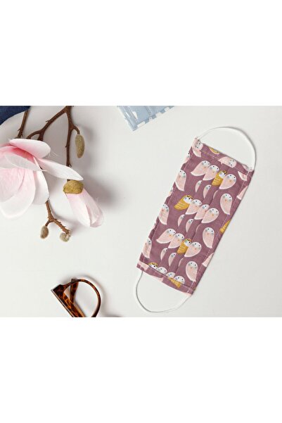 English Home Wıse Bırd Pamuk Maske 9,5x18 Cm Mor