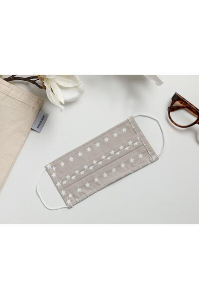 English Home Star Pamuk Maske 9,5x18 Cm Gri